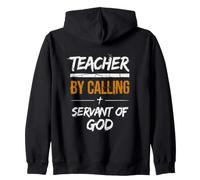 Teacher By Calling Servant Of God Christian Faith Zip Hoodie
