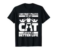 Teacher Cat Workout Reformer - Lessons Pilates Instructor T-Shirt