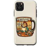 Teacher Chaos Coffee Cup Caffeinated Coping Joke Pun Case for iPhone 11 Pro Max