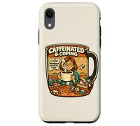 Teacher Chaos Coffee Cup Caffeinated Coping Joke Pun Case for iPhone XR