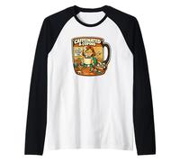 Teacher Chaos Coffee Cup Caffeinated Coping Joke Pun Raglan Baseball Tee