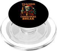 Teacher Christmas Break Fun Woman's Santa School PopSockets PopGrip for MagSafe