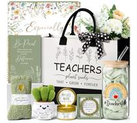 Teacher Christmas Gifts for Women, Best Teacher Appreciation Gifts Funny End of Year Teachers Gift from Student, Birthday Retirement Thank You Gift Baskets for Daycare Teachers with Canvas Tote Bag