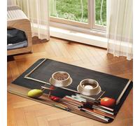 Teacher Classroom Chalkboard Dog Food Mat, Absorbent Pet Feeding Mat for Food and Water Bowls Non-Slip Placement Pad for Floors Waterproof Quick Dry Water Dispenser Mat for Dogs Puppy Cats 12x18 Inch