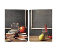 Teacher Classroom Chalkboard Passport Holder, ID Card Protector Case Passport Holder with Slot Passports Travel Wallet Document Cover for Women And Men