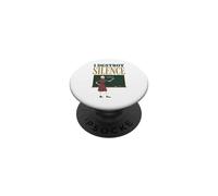Teacher Classroom Humor Skeleton Quiet School Instructor PopSockets Adhesive PopGrip