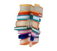 Teacher Claw Clips, School Hair Clips | 10 x 5.3cm Book Hair Clip, Stack Books Hair Claw Clip - Hair Accessories for Teachers, Fashion Alligator Clip for , Material PP and Metal
