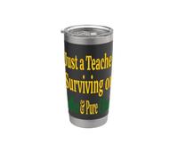 Teacher Coffee Chaos Just Breathe Humor for Educators Stainless Steel Insulated Tumbler