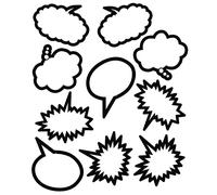 Teacher Created Resources Black and White Speech/Thought Bubbles Accents (5592)