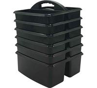 Teacher Created Resources Black Plastic Storage Caddies - 6 Pack