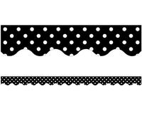 Teacher Created Resources Border Trim, Black Mini Polka Dots (4671)