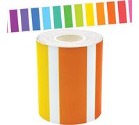 Teacher Created Resources Colorful Stripes Straight Rolled Border Trim, 50 Feet