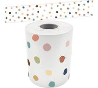 Teacher Created Resources Everyone is Welcome Painted Dots Straight Rolled Border Trim (TCR8912)