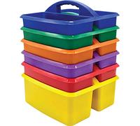 Teacher Created Resources Primary Colors Plastic Storage Caddies - 6 Pack