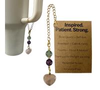 Teacher Crystal Water Bottle Handle Charm For Stanley Cup Accessories 30 40 oz Tumblers 20-46 Oz Self-Care Inspirational Birthday Gifts For Teacher Women Educators Fit For Owala/BrüMate Era