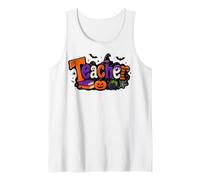 Teacher Cute Pumpkin Ghost Halloween School Educator Tank Top