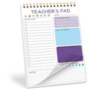Teacher Daily Planner Notebook 52 Sheets Twin Coil Binding Paper Journal for Lesson Plans and Schedules Organization Educator Pad