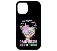 Teacher Dead Inside But Still Teaching Skeleton Pastel Goth Case for iPhone 12/12 Pro
