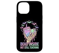 Teacher Dead Inside But Still Teaching Skeleton Pastel Goth Case for iPhone 14