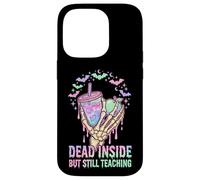 Teacher Dead Inside But Still Teaching Skeleton Pastel Goth Case for iPhone 14 Pro