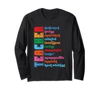 Teacher Dedicated Loving Motivated Creative Long Sleeve T-Shirt