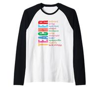 Teacher Dedicated Loving Motivated Creative Raglan Baseball Tee