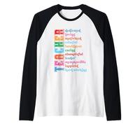 Teacher Dedicated Loving Motivated Creative Raglan Baseball Tee