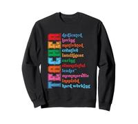 Teacher Dedicated Loving Motivated Creative Sweatshirt