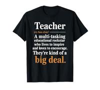 Teacher Definition Multi Tasking Educational Teacher T-Shirt