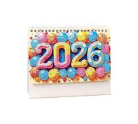 Teacher Desk Diary | Painted Rhinestone Artistic Calendars, Weekly Planner with Turning Pages 2026 for Office Home School Friends Women Home Decor Planning