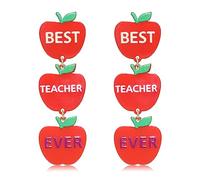 Teacher Earrings for Women Back to School Dangle Earrings Funny Acrylic Apple Drop Earrings Statement First of School Student Earrings Teacher Appreciation Jewelry Gift for Educators, Acrylic, No