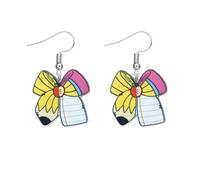 Teacher Earrings for Women Last Day of School Graduation Dangle Earrings Teacher Appreciation Gifts from Student Graduation Gifts, Zinc, No Gemstone