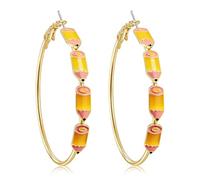 Teacher Earrings for Women Lightweight Pencil Hoop Earrings Trendy Pencil Dangle Hoops Teacher Appreciation Gifts for Math Science Art Teachers Female, Stainless Steel, No Gemstone
