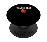 Teacher Educator School Classroom Apple Patterned Learning PopSockets Adhesive PopGrip