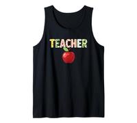 Teacher Educator School Classroom Apple Patterned Learning Tank Top