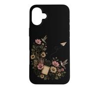 Teacher Floral Hummingbird School Supplies Paper Case for iPhone 16 Plus