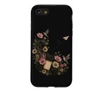 Teacher Floral Hummingbird School Supplies Paper Case for iPhone SE (2020) / 7/8