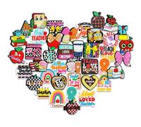 Teacher Focal Beads Bulk 40PCS Different Silicone Teaching Focal Beads for Pens/Necklace/Keychains/Bracelets Teachers Gifts