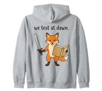 Teacher Fox We Test At Dawn Test Day Coordinator Final Exam Zip Hoodie