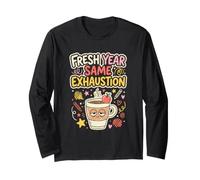 Teacher Fresh Year Same Exhaustion Back to School Long Sleeve T-Shirt