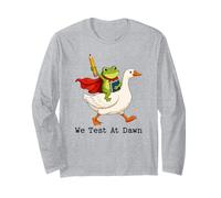 Teacher Frog We Test At Dawn Test Day Coordinator Final Exam Long Sleeve T-Shirt
