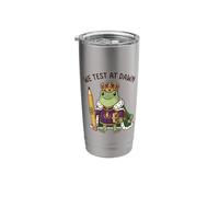 Teacher Frog We Test At Dawn Test Day Coordinator Final Exam Stainless Steel Insulated Tumbler