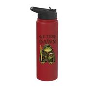Teacher Frog We Test At Dawn Test Day Coordinator Final Exam Stainless Steel Insulated Water Bottle