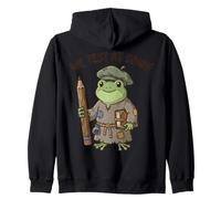 Teacher Frog We Test At Dawn Test Day Final Exam Coordinator Zip Hoodie