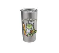 Teacher Frog We Test At Dawn Test Day Funny Frog Final Exam Stainless Steel Insulated Tumbler