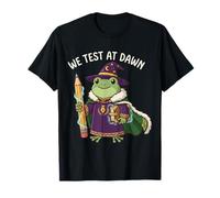Teacher Frog We Test At Dawn Test Day Teacher Final Exam T-Shirt