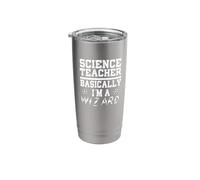 Teacher Funny - Science Teacher Basically I'm A Wizard Stainless Steel Insulated Tumbler