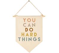 Teacher Gift-Classroom Wall Banner Decor-Back to School Wall Flag Decor | You Can Do Hard Things-Positive Growth Mindset Sign Quote-Hanging Canvas Pennant for Classroom Teacher Wall Door Decor