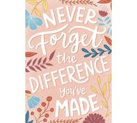 Teacher Gift: Never Forget The Difference You've Made ~ Blank Pages Notebook or Journal: Great as Teacher Appreciation Gift (Year End/Retirement/Thank You)