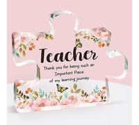 Teacher Gifts - Acrylic Puzzle Plaque Thank You Teacher Gifts for Women, Gift for Teacher End of The Year
